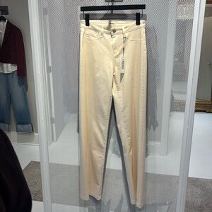 L'AGENCE Clayton Coated Jeans in French Vanilla